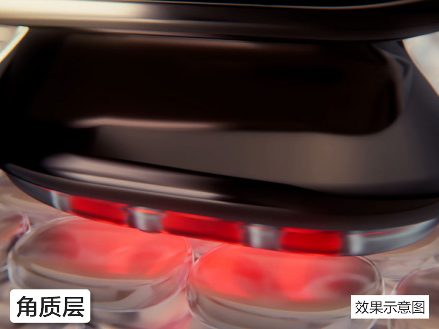 使用红光LED的照射进行肌肤护理。
                                                                            </picture>
                                                                            