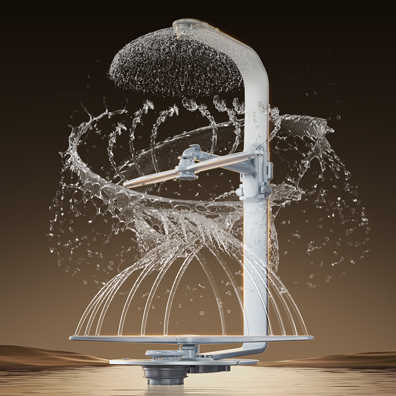 56000Pa瀑布高压水流，凝固油垢、顽固焦垢1遍净