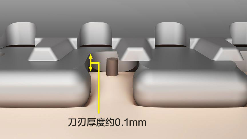 适用于全身体毛修剪的“修剪刀刃”