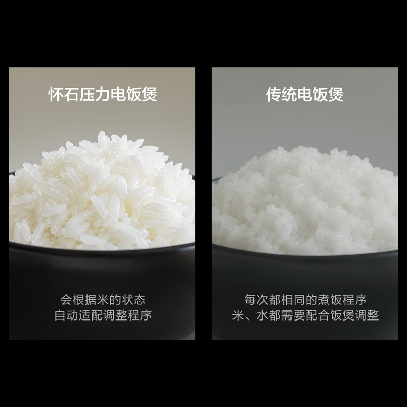 怀石压力电饭煲VS传统电饭煲