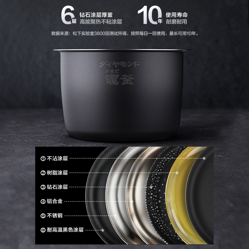 以匠心，复刻本味，钻石涂层厚釜