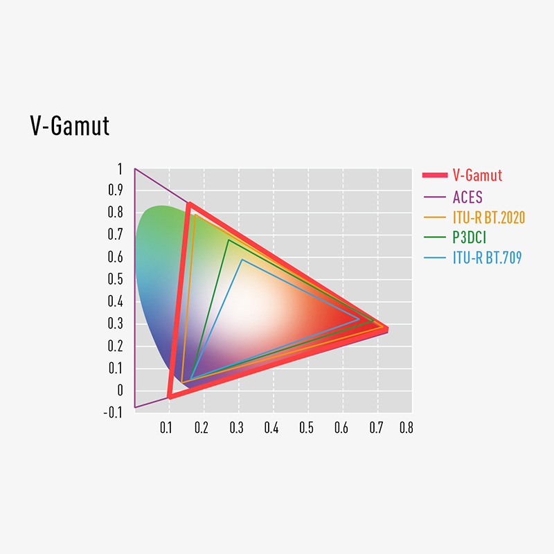 15挡 V-Log / V-Gamut宽广动态范围